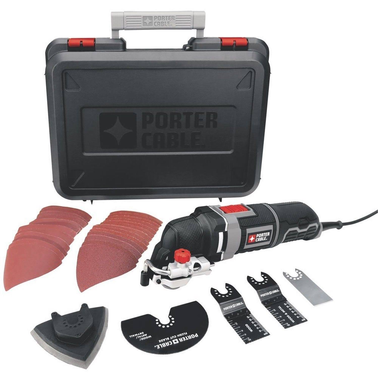 Porter-Cable PCE605K 3-Amp Corded Oscillating Multi-Tool Kit with 31 Accessories