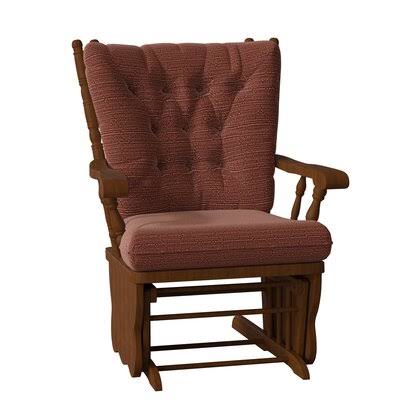 Loon Peak Euclid Wooden Rocker Glider, Brown