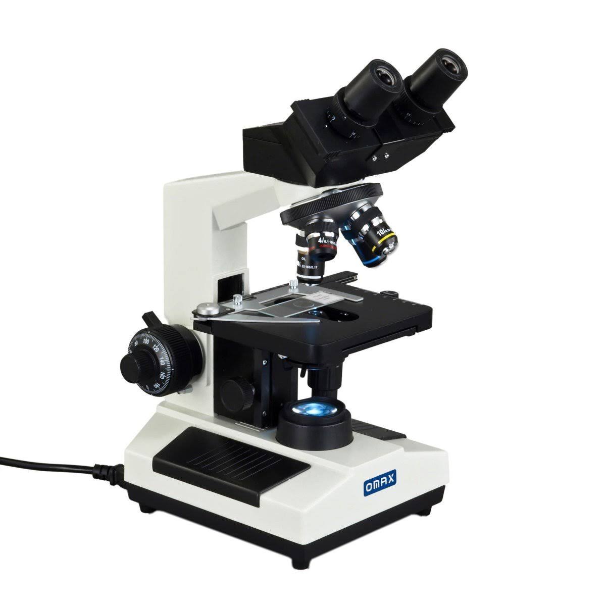 OMAX 40X-1600X Compound Binocular Biological Microscope with Replaceable LED Light