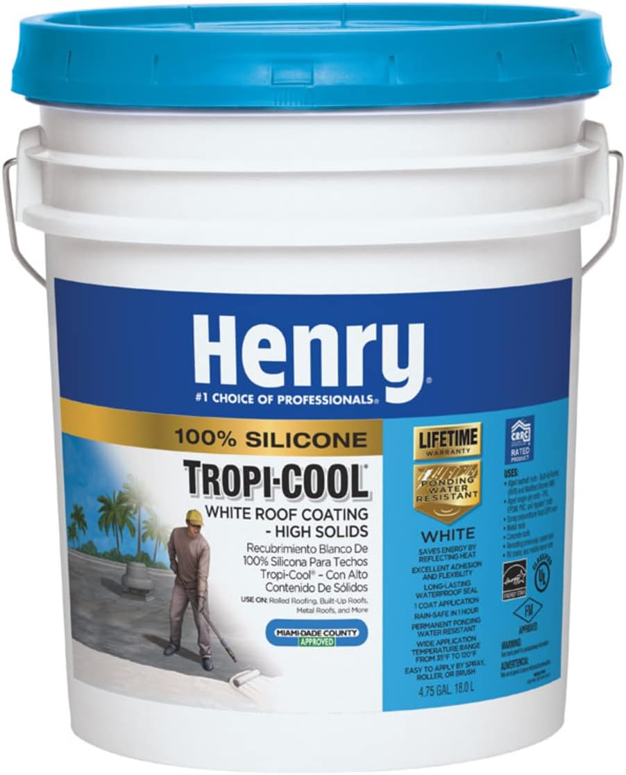 Henry HE887HS073 Tropicool Roof Coat, 5 Gallon