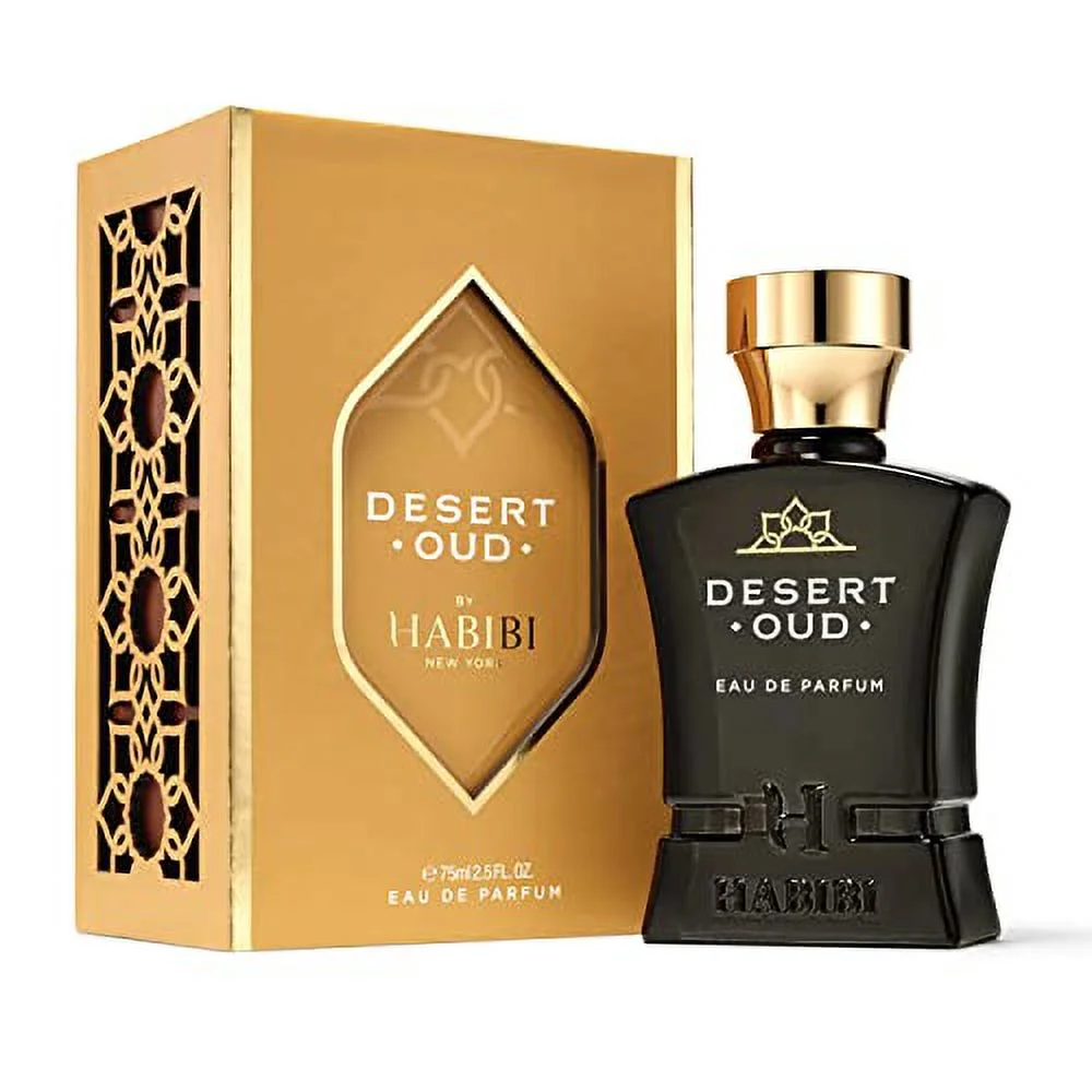 H HABIBI Desert Oud Arabian Fragrance for Men - Floral, Woody, Patchouli Cologne for Men - Warm, Sweet & Spicy Niche Eau de Parfum Men