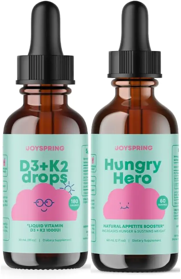 JoySpring Vitamin D3 with K2 and Appetite Booster Drops for Kids - Kansas Nuitrition - HNZSDS