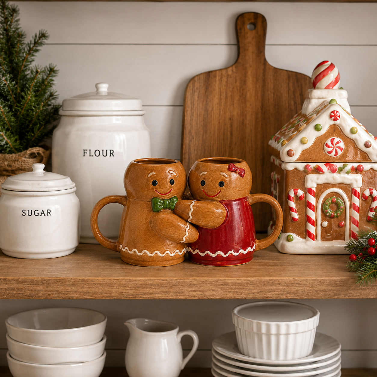 Christmas Gingerbread Man Shaped Mug