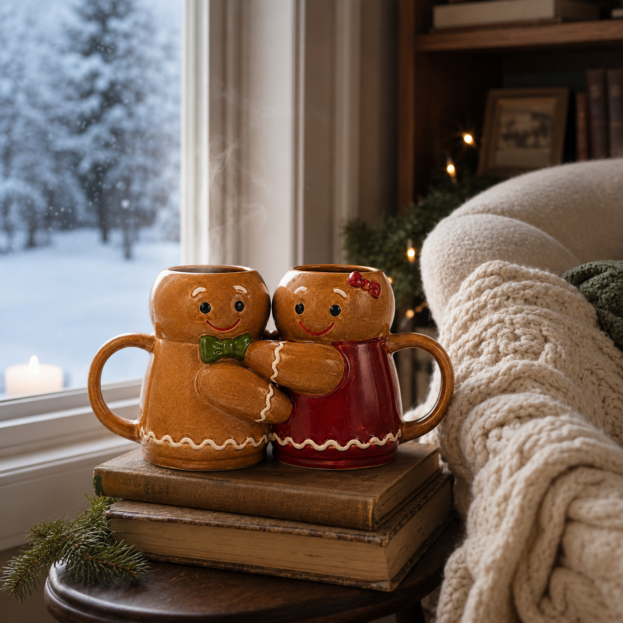Christmas Gingerbread Man Shaped Mug
