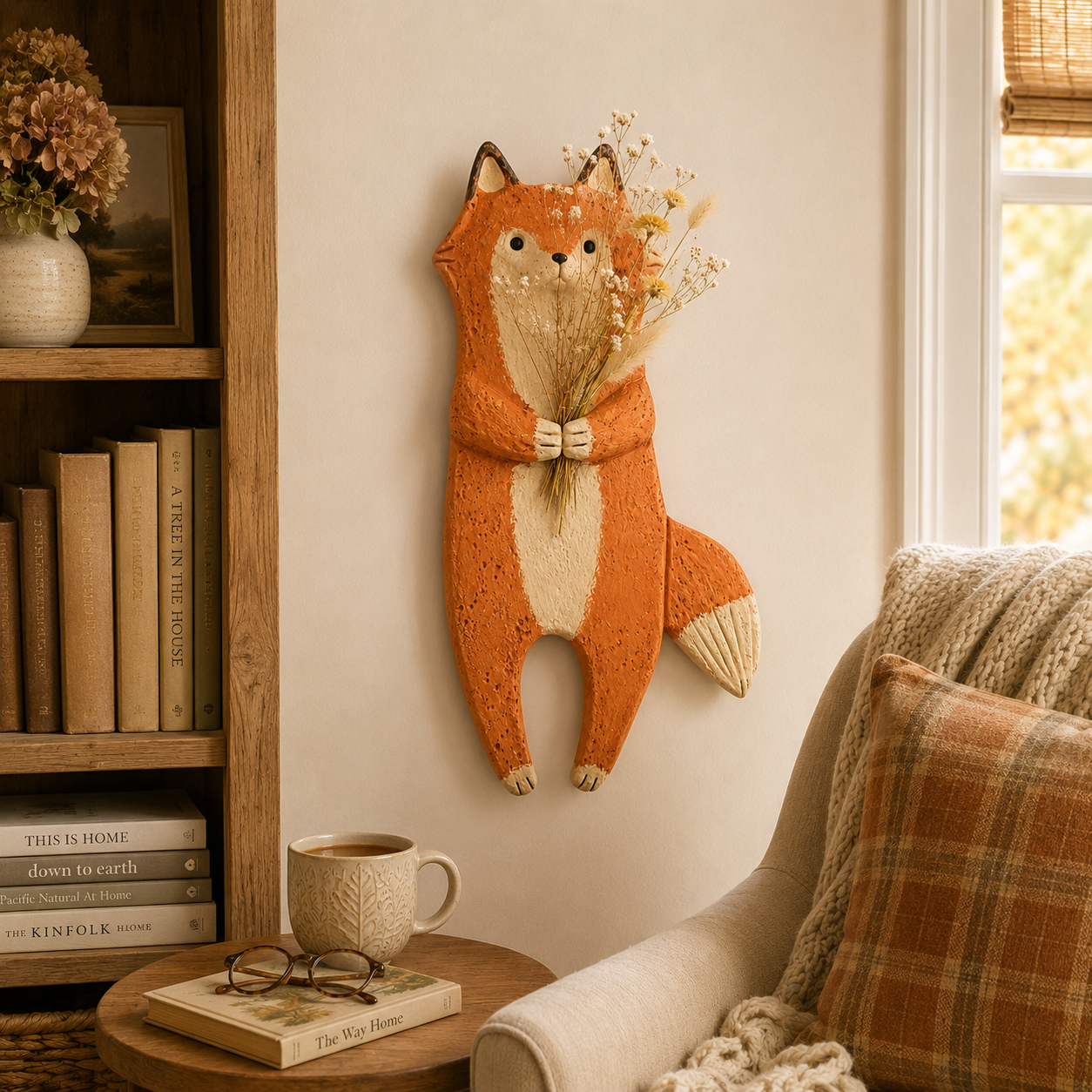 Country-style animal-shaped wall flower vase