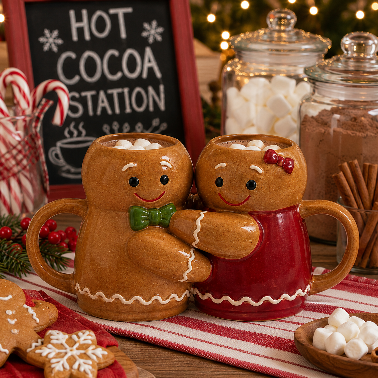 Christmas Gingerbread Man Shaped Mug