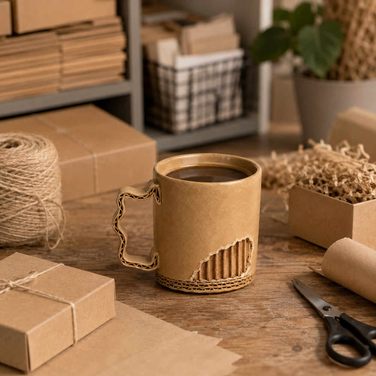 Corrugated Cardboard Mug (with stainless steel liner)
