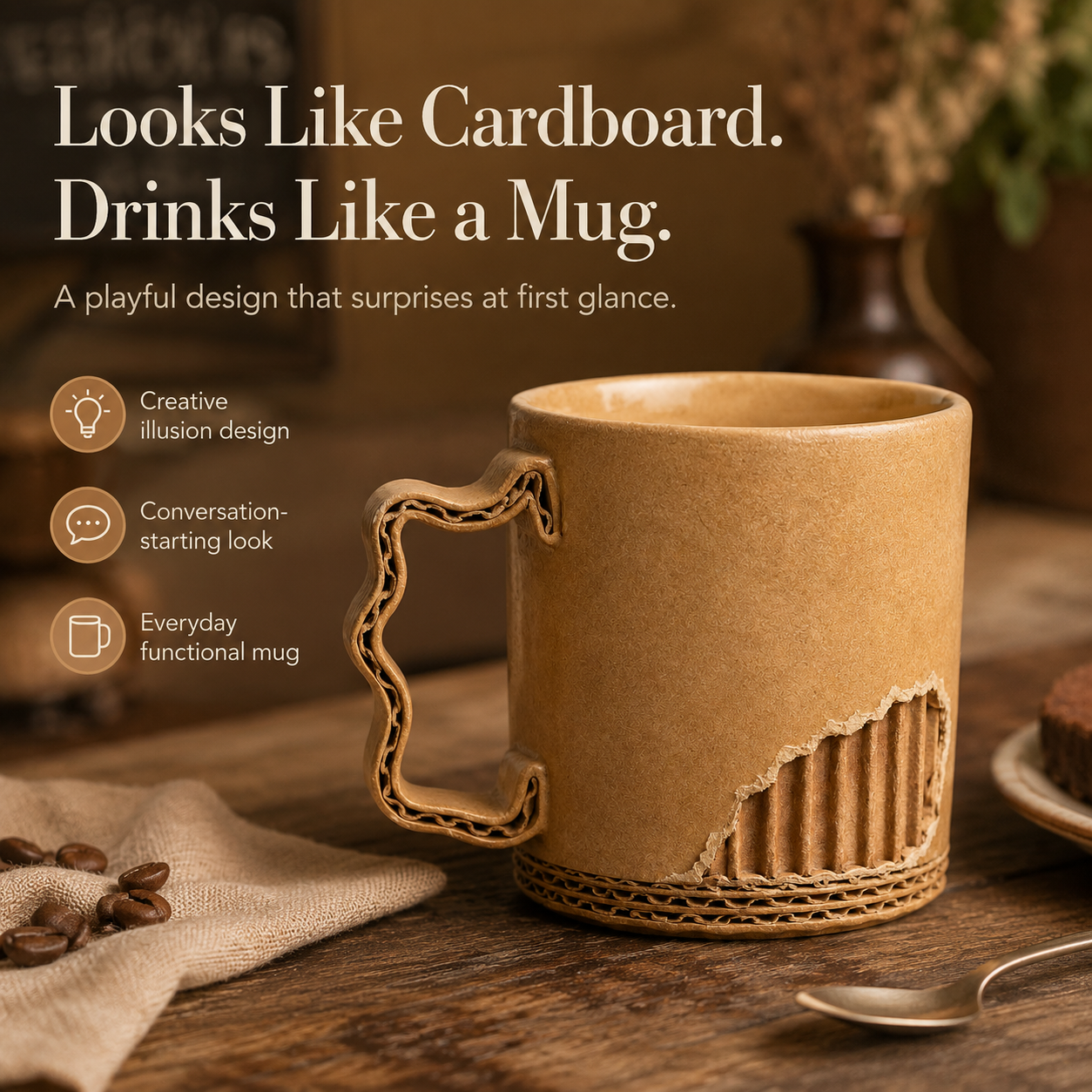 Corrugated Cardboard Mug (with stainless steel liner)