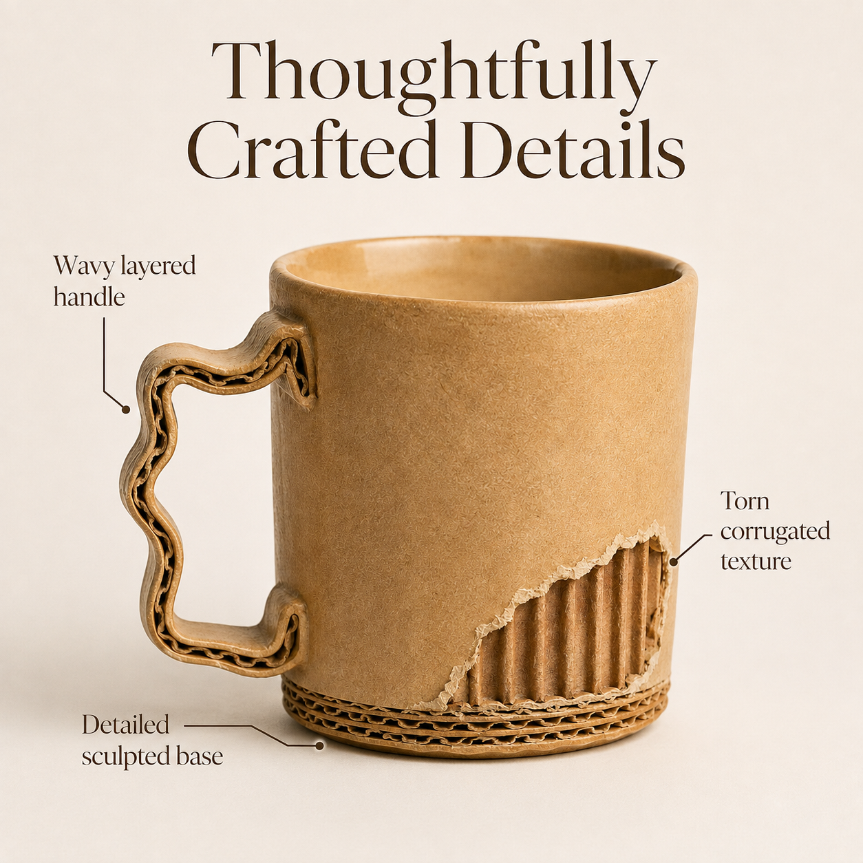 Corrugated Cardboard Mug (with stainless steel liner)
