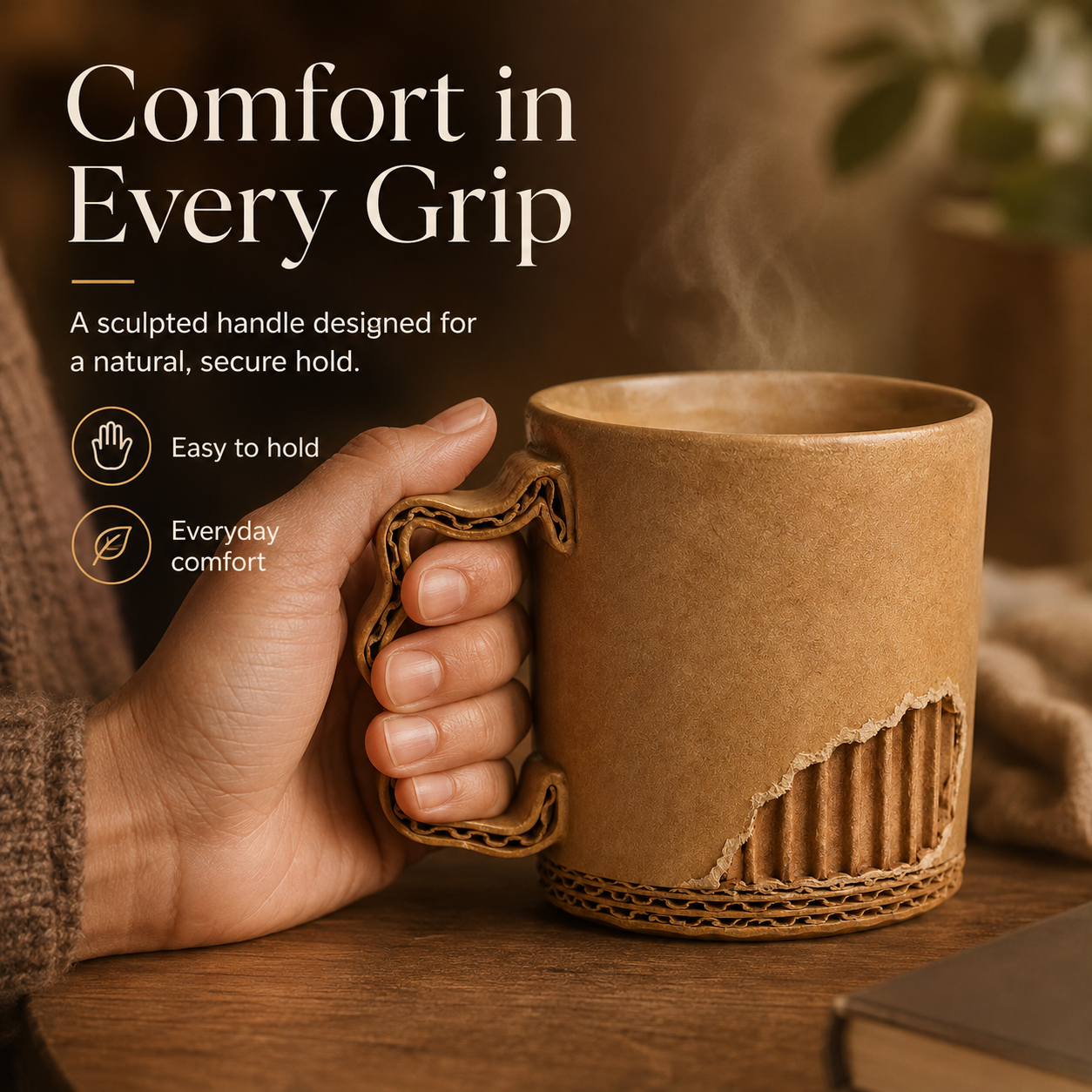 Corrugated Cardboard Mug (with stainless steel liner)
