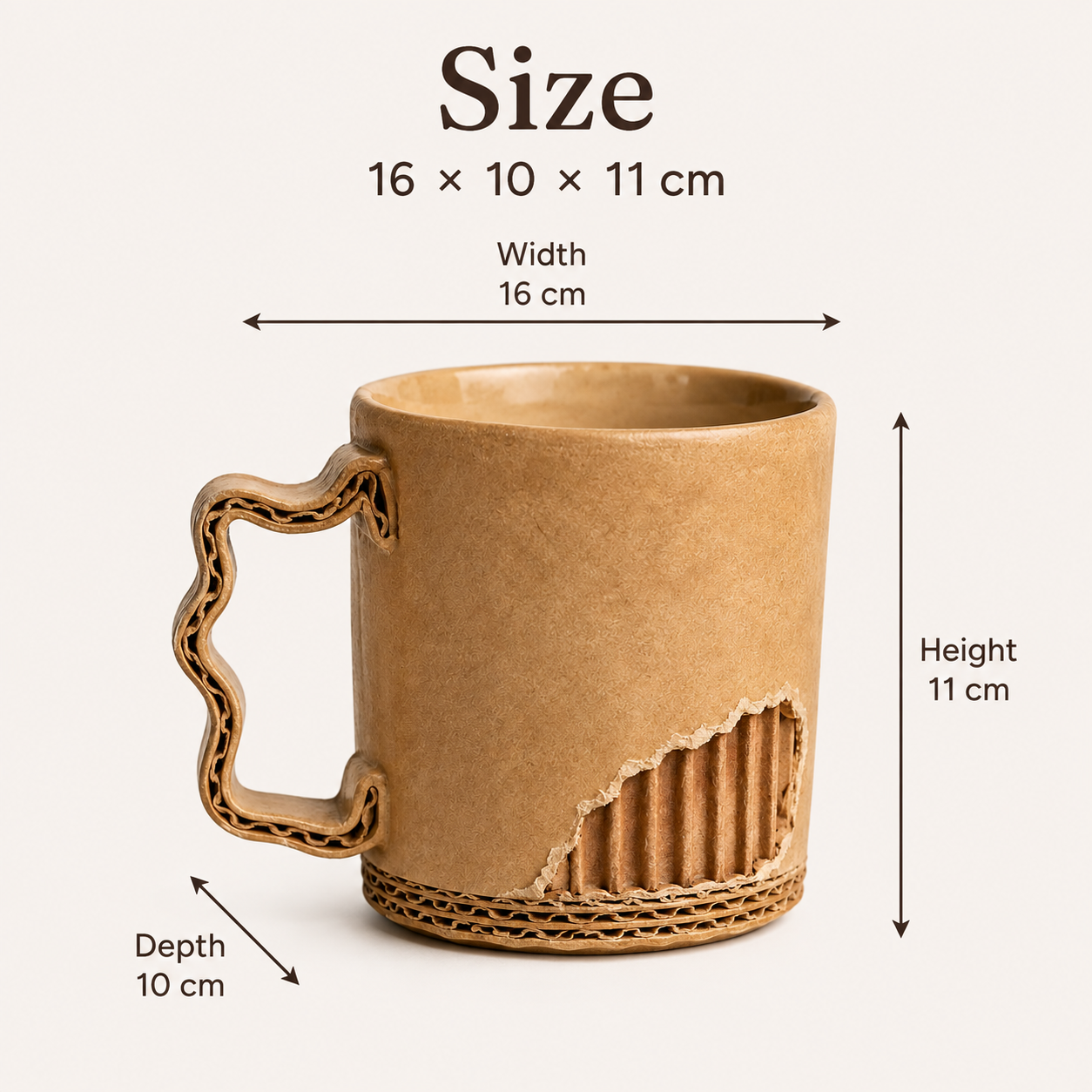 Corrugated Cardboard Mug (with stainless steel liner)