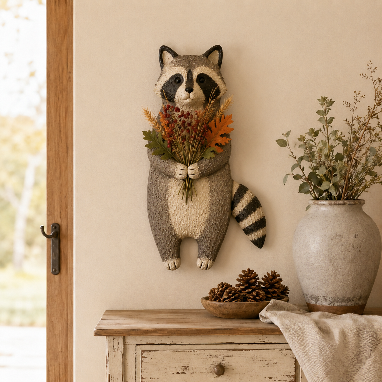 Country-style animal-shaped wall flower vase