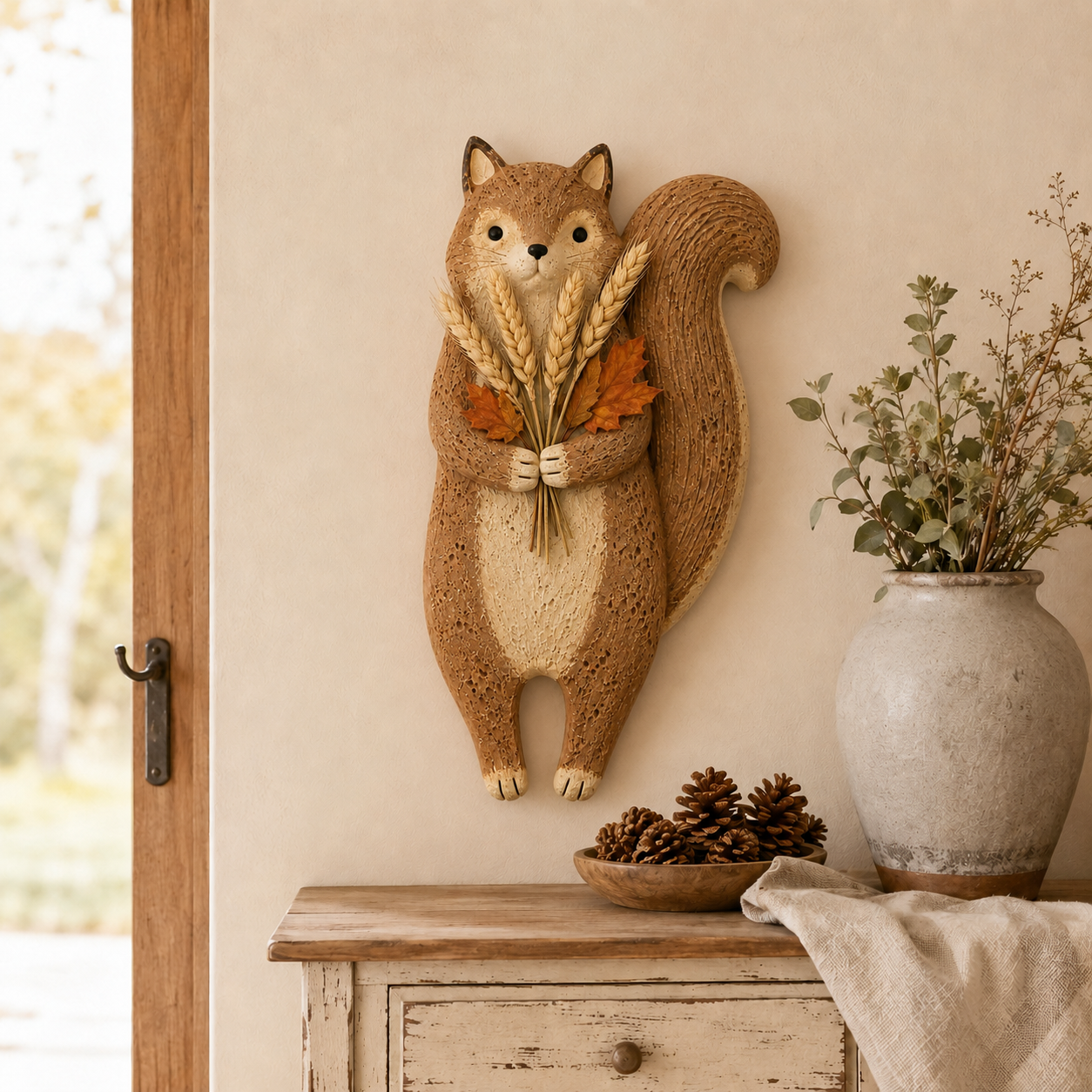 Country-style animal-shaped wall flower vase