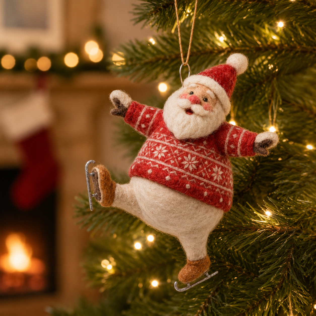 Whimsical Felt Christmas Hanging Ornament Collection