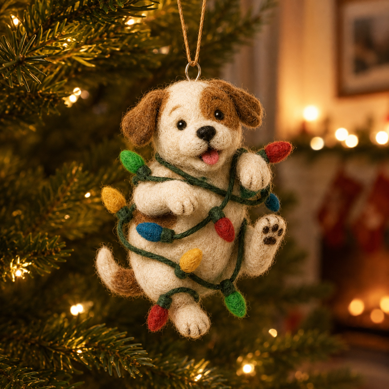 Whimsical Felt Christmas Hanging Ornament Collection