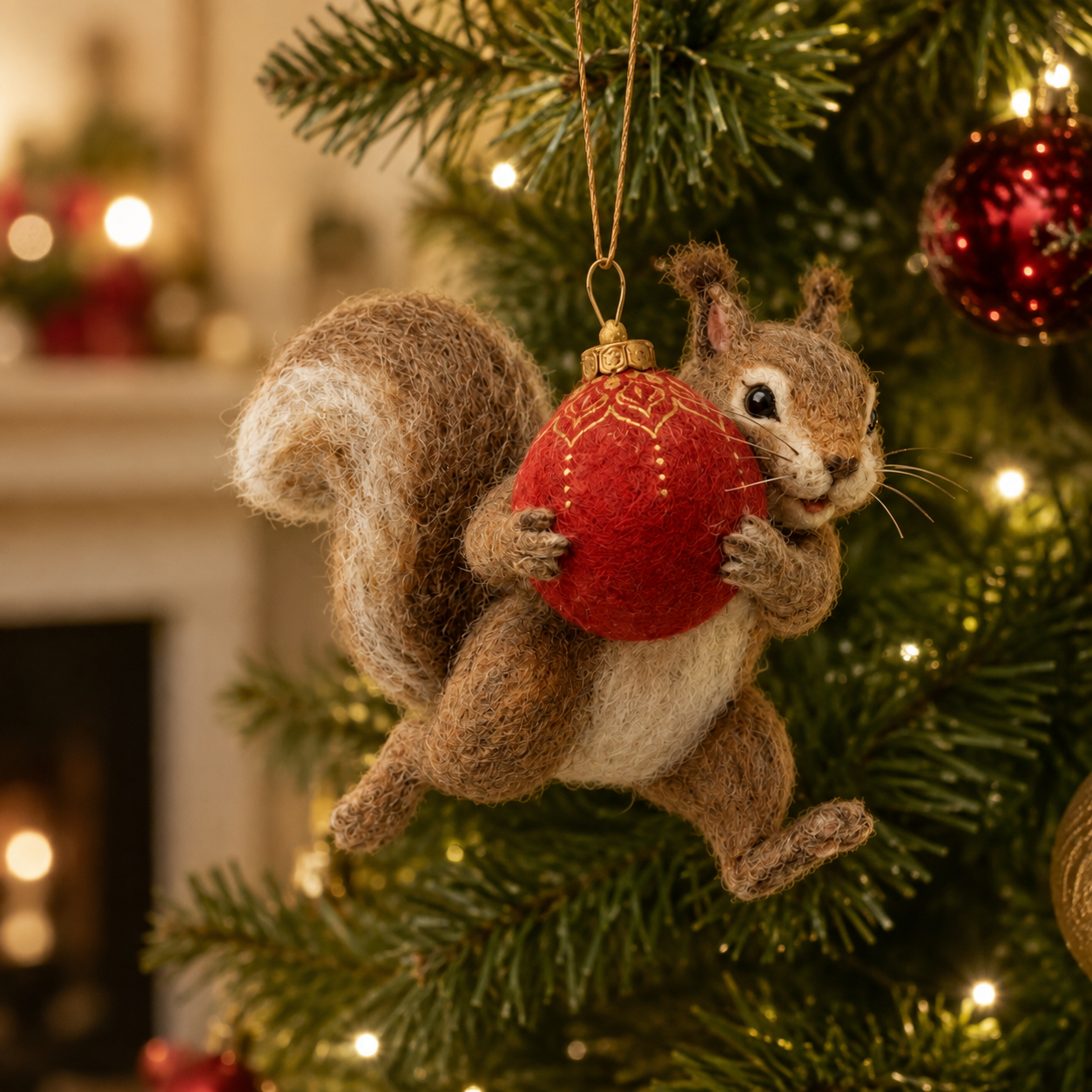 Whimsical Felt Christmas Hanging Ornament Collection
