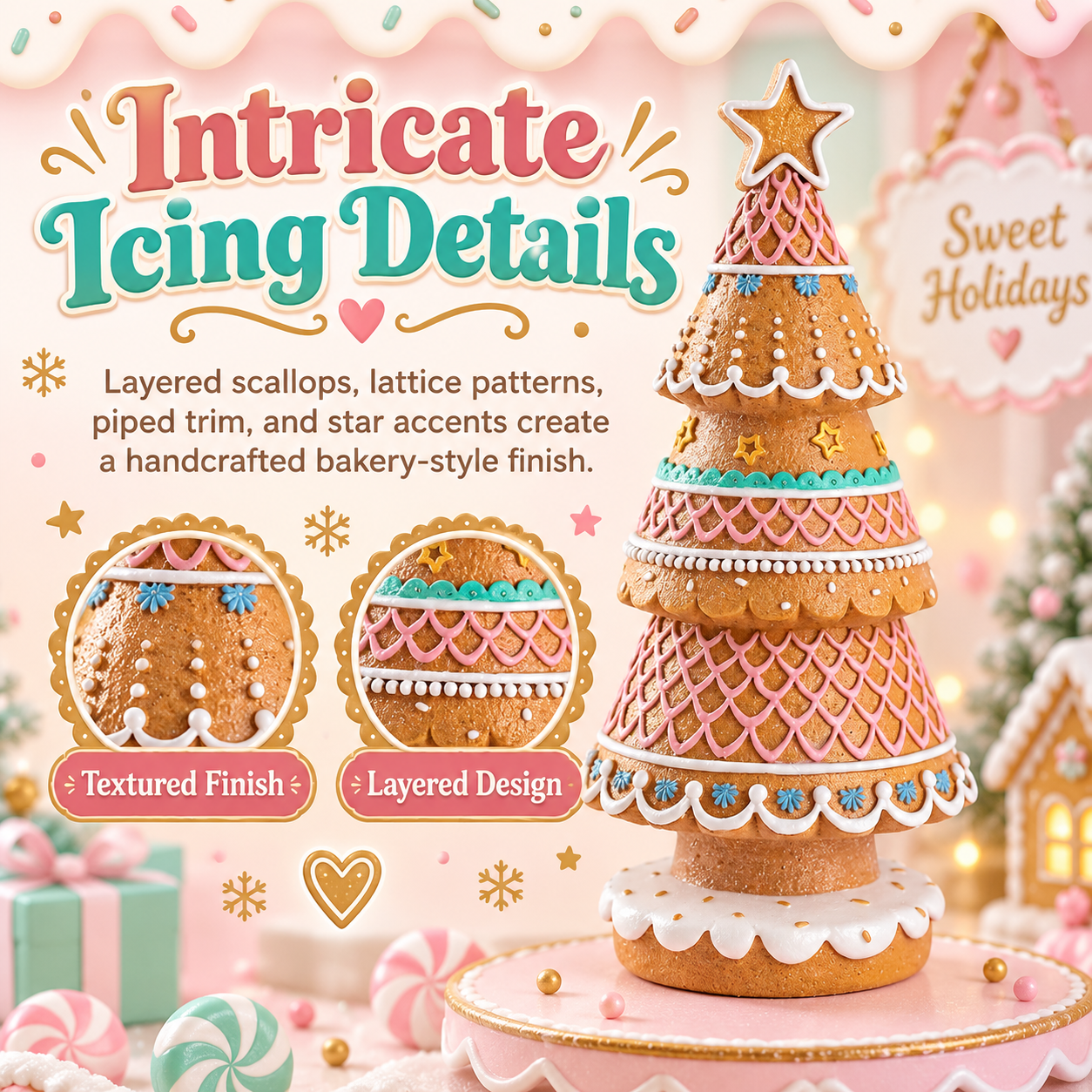Gingerbread Christmas Tree Figurine