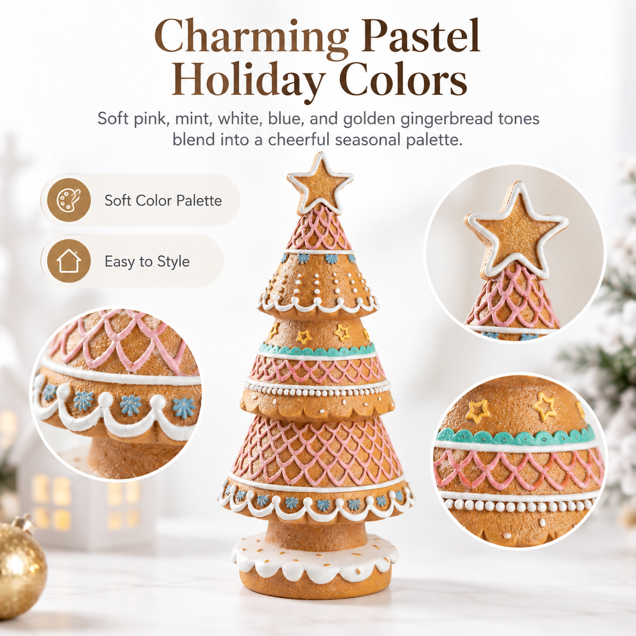 Gingerbread Christmas Tree Figurine