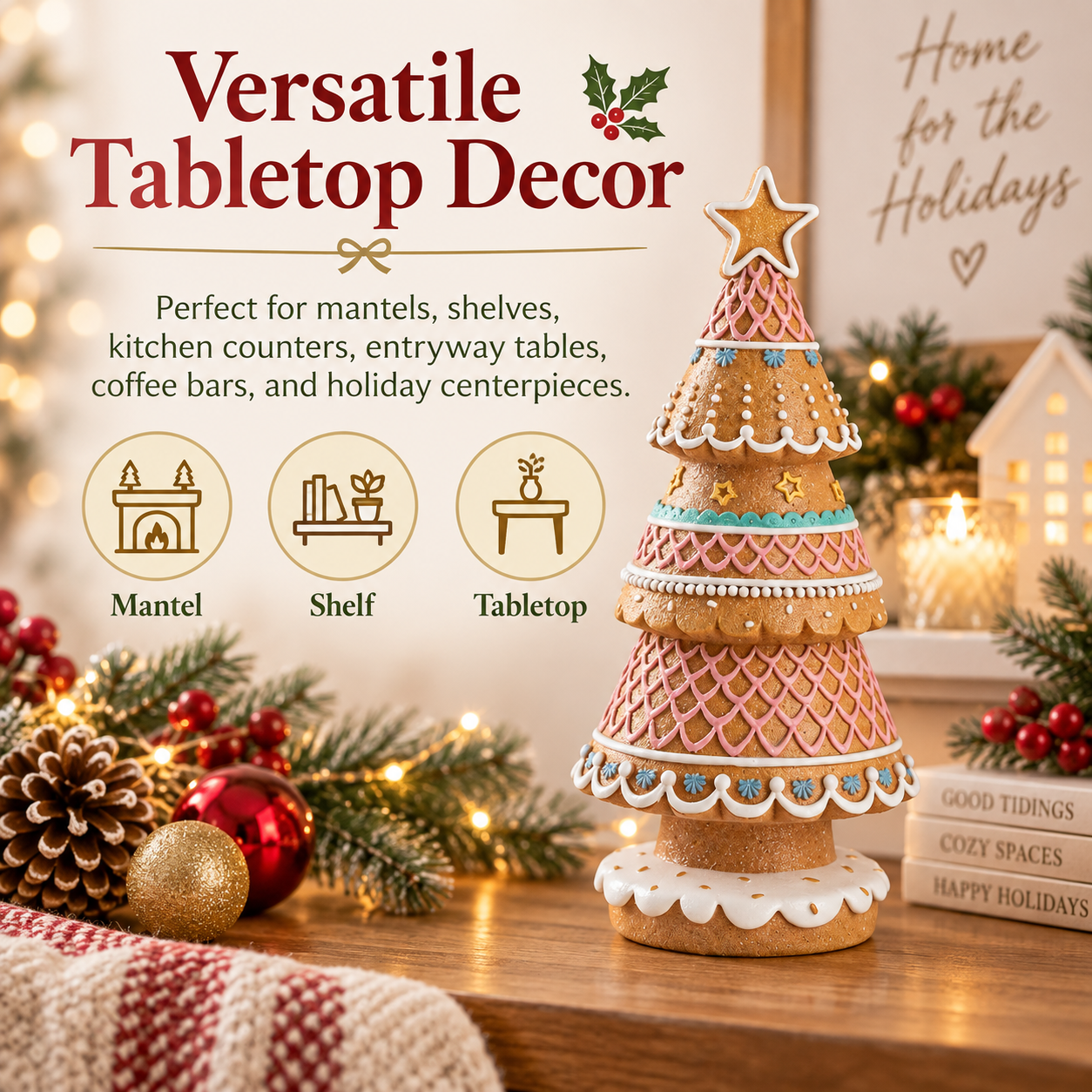 Gingerbread Christmas Tree Figurine