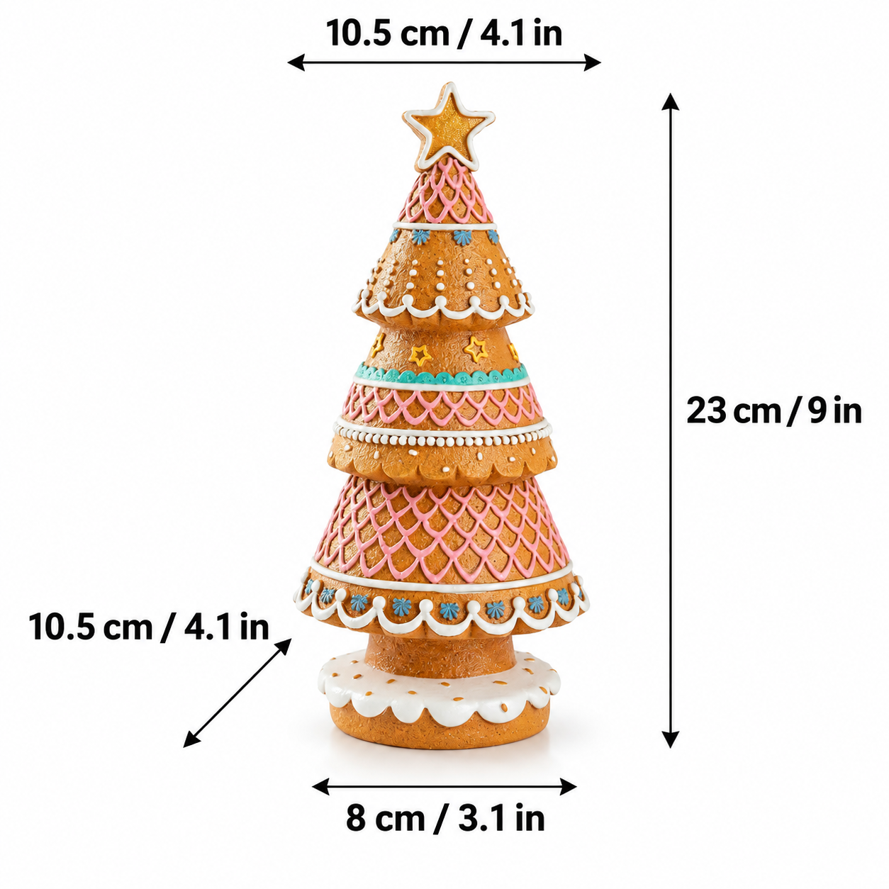 Gingerbread Christmas Tree Figurine