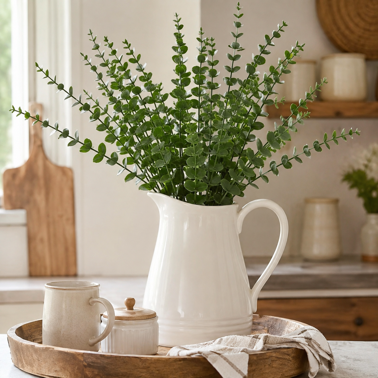 Set of 3 Artificial Eucalyptus Stems
