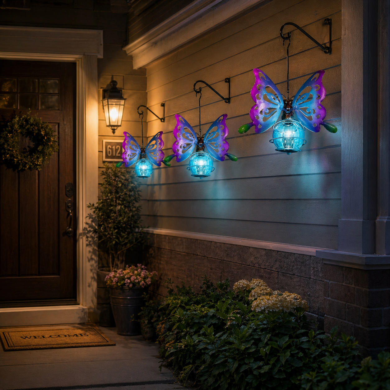 Solar Butterfly Hanging Garden Light