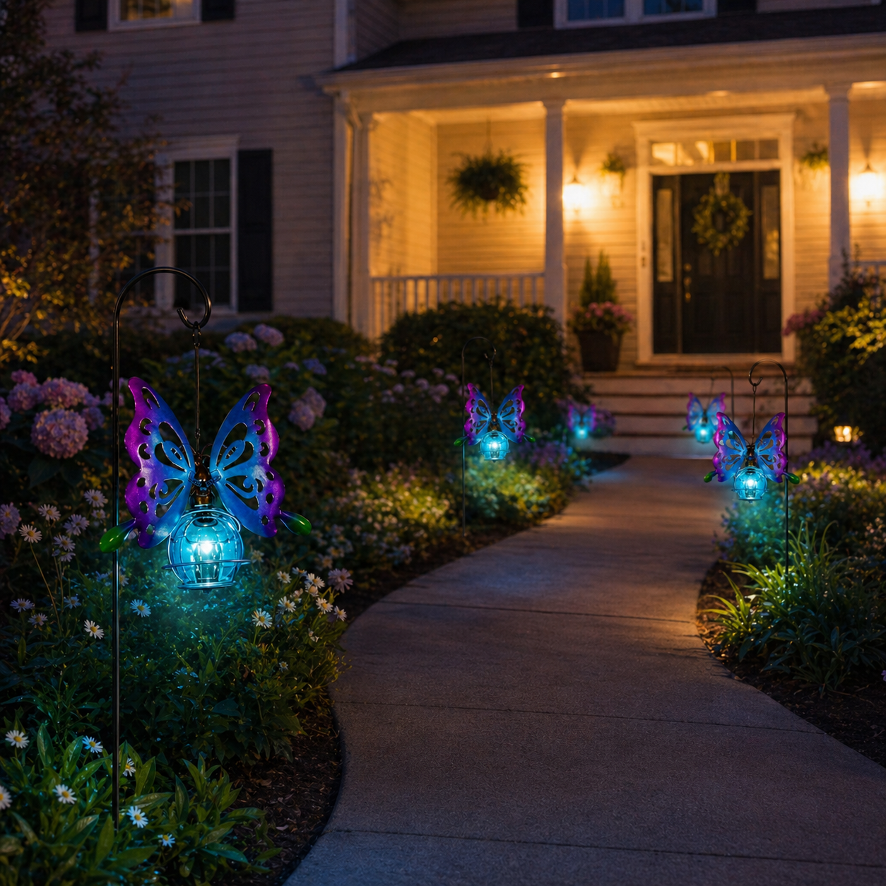 Solar Butterfly Hanging Garden Light