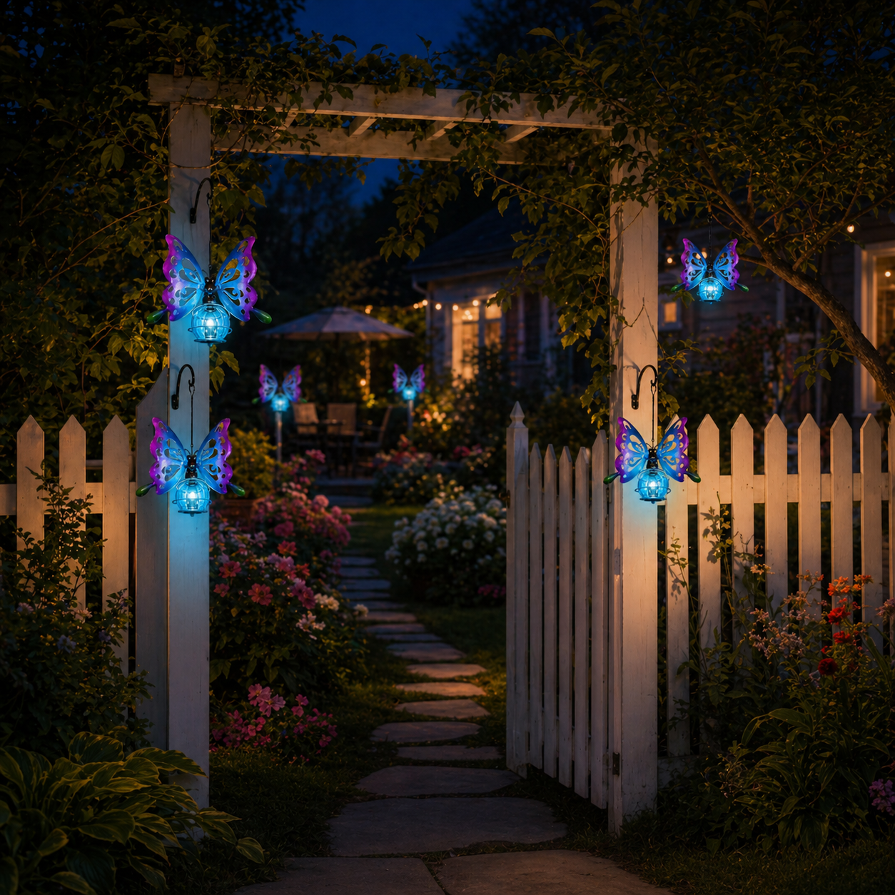 Solar Butterfly Hanging Garden Light