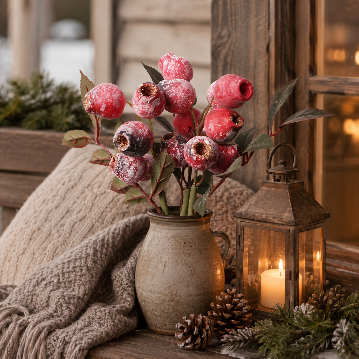 Rustic Faux Seed Pod Bouquet – Vintage Farmhouse Seasonal Floral Stems