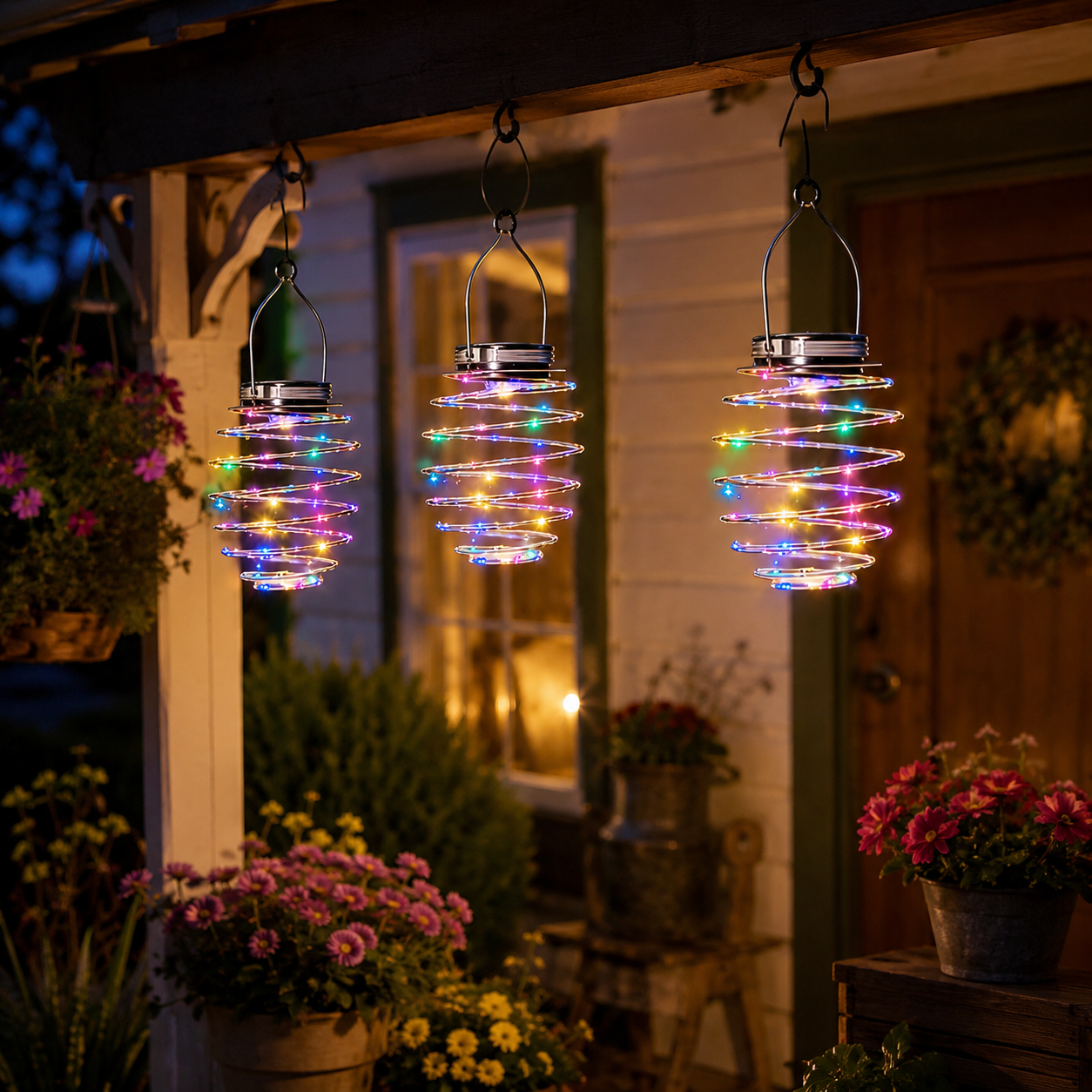 Solar Spiral Hanging Light