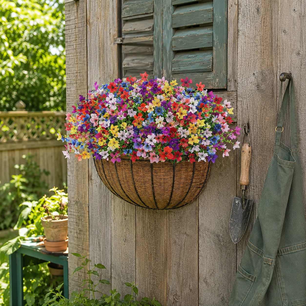 Artificial Morning Glory Flower Bush
