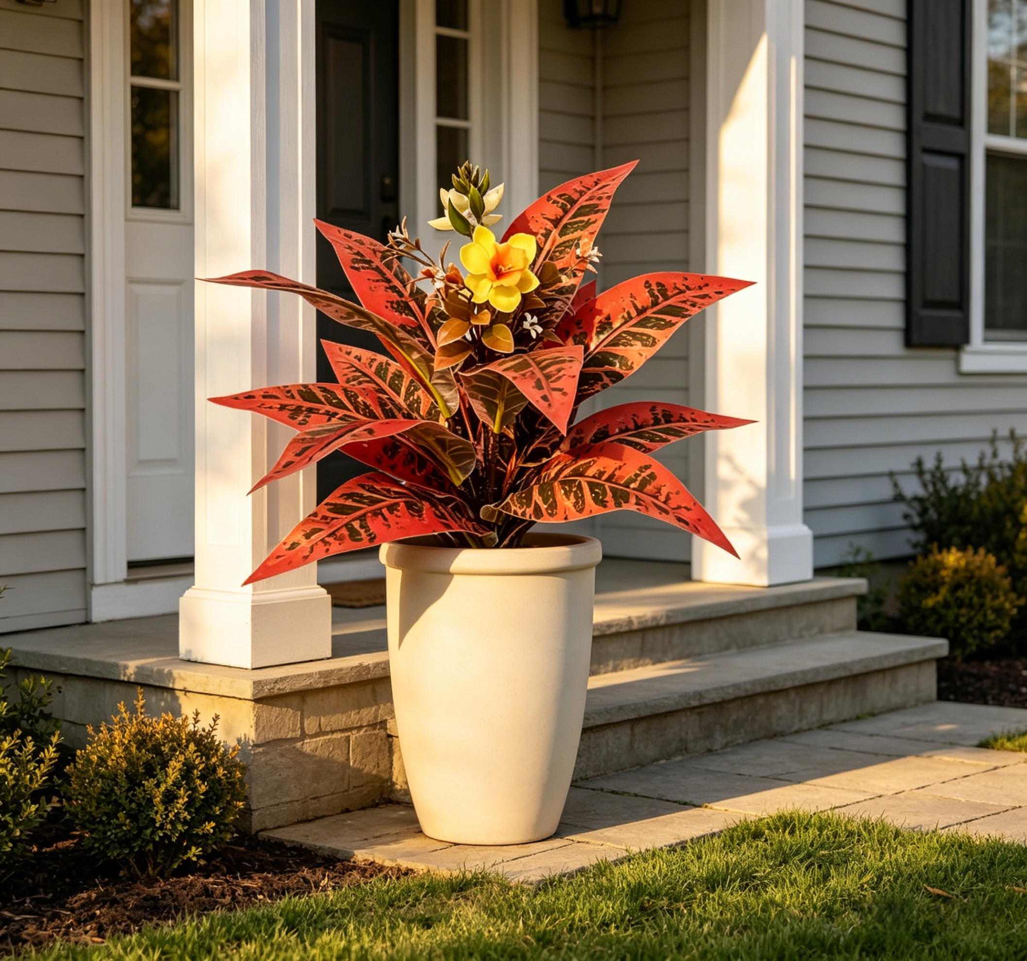 24-leaf Faux Tropical Leaf Floral Pick