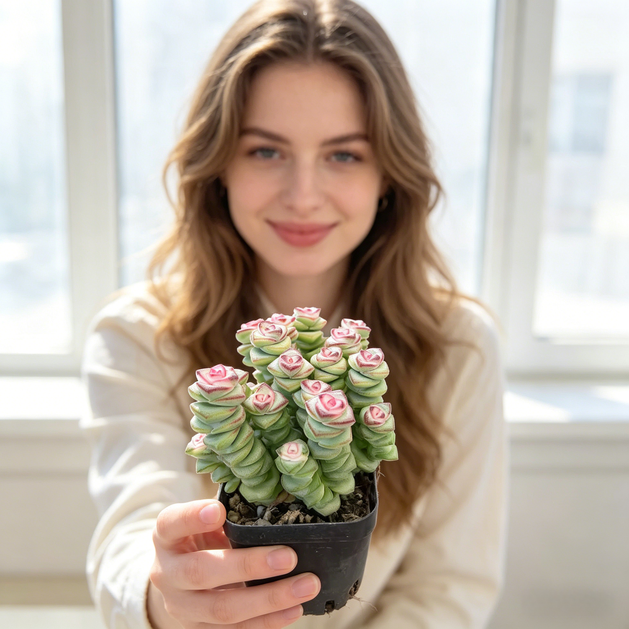 Unique Sculptural Succulent for Desks, Shelves & Sunny Windows