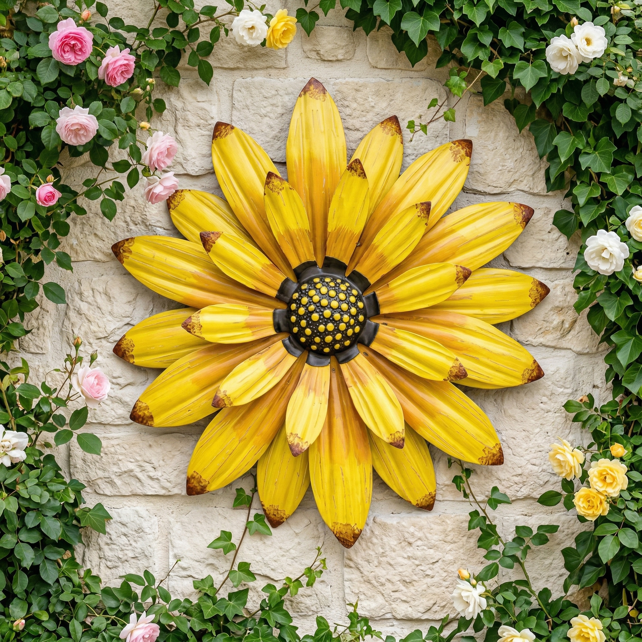 Sunflower Metal Wall Décor for Porch, Patio & Home