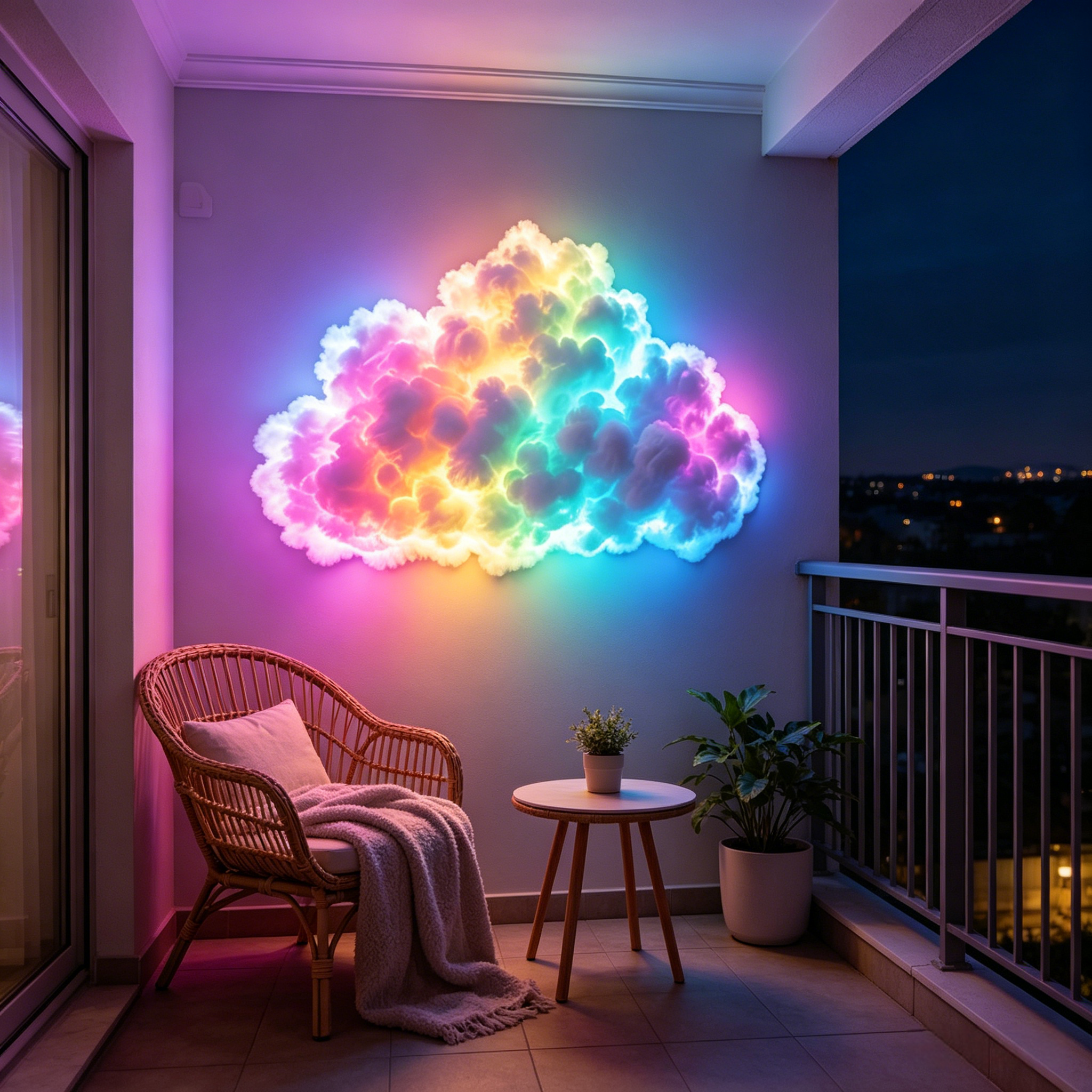 Rainbow Cloud Wall Light Kit – LED Mood Wall Décor for Bedrooms, Dorm Rooms & Cozy Spaces