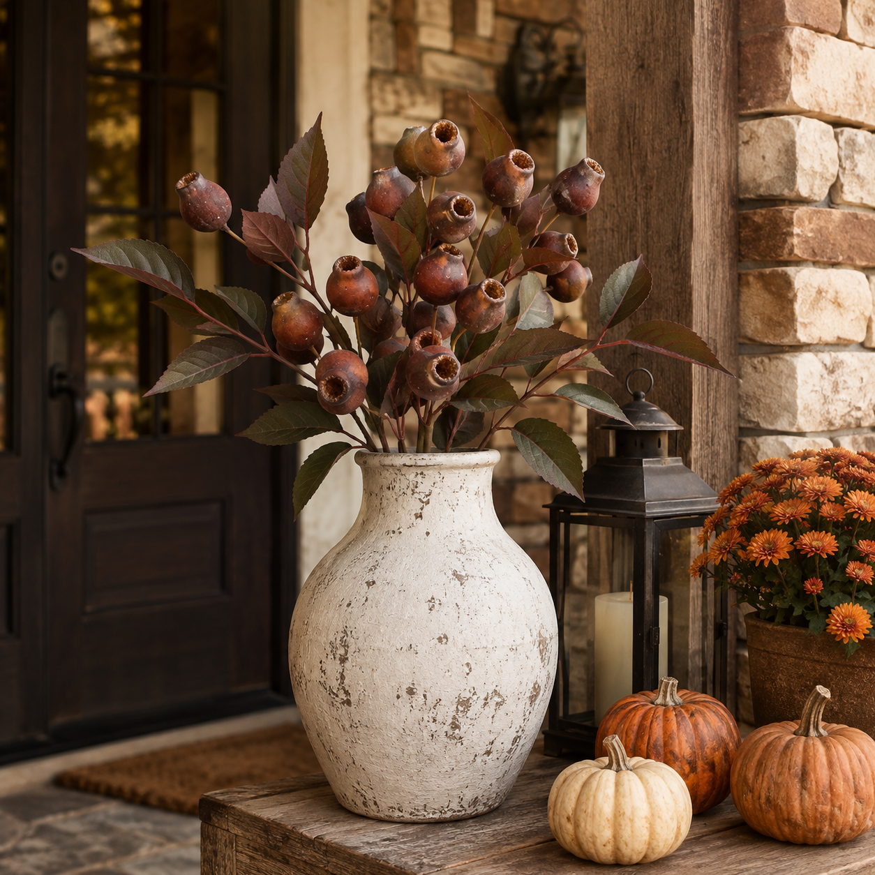 Rustic Faux Seed Pod Bouquet – Vintage Farmhouse Seasonal Floral Stems