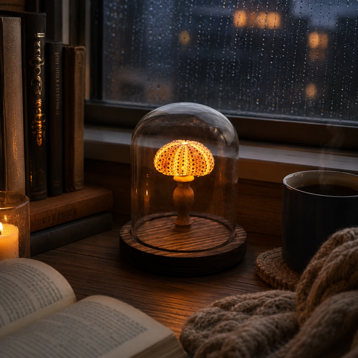 Ocean Shell Dome Night Light Decor