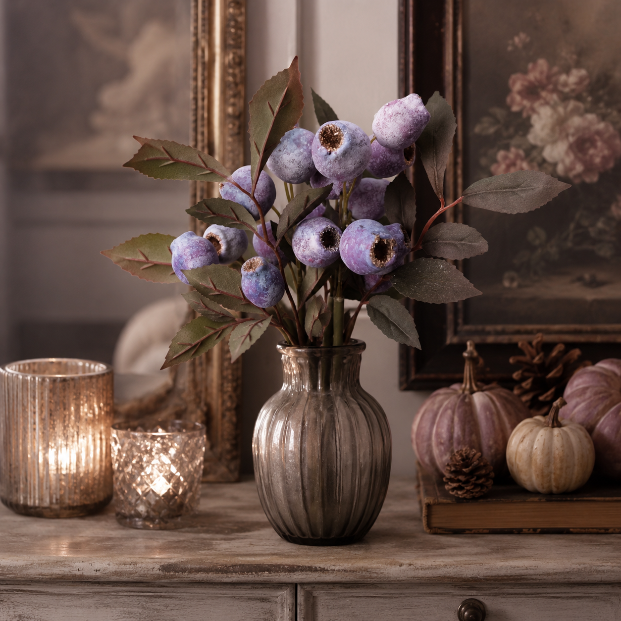Rustic Faux Seed Pod Bouquet – Vintage Farmhouse Seasonal Floral Stems