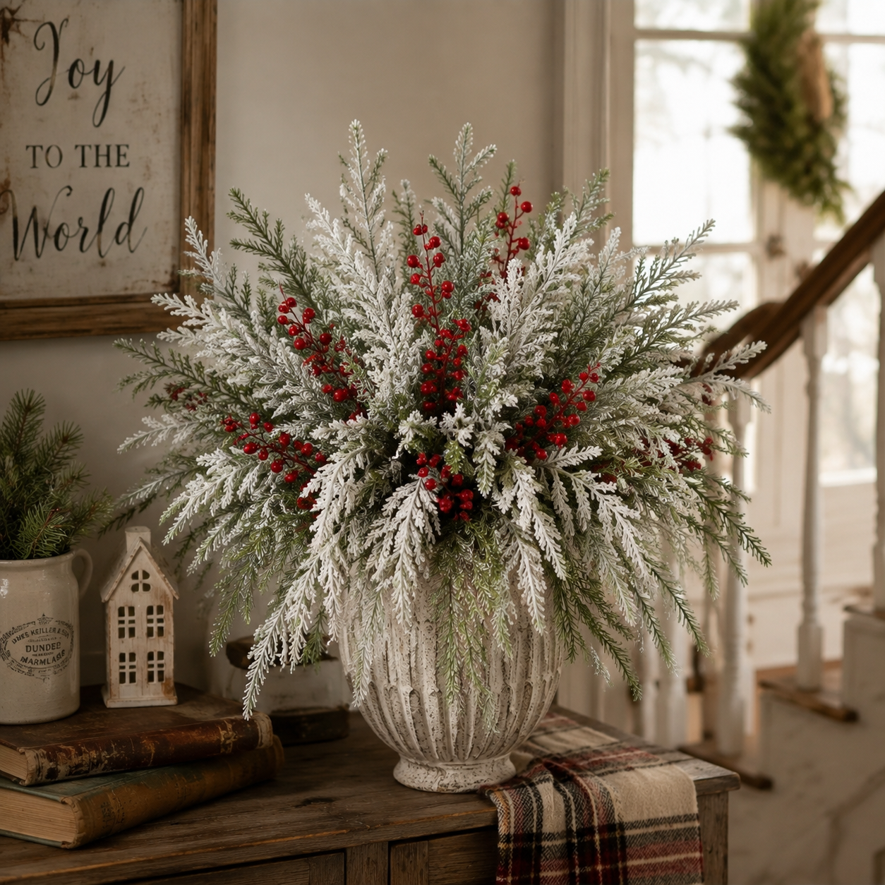 Lighted Christmas Berry & Snowy Pine 6-Piece Set