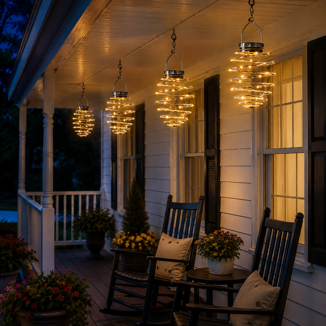 Solar Spiral Hanging Light