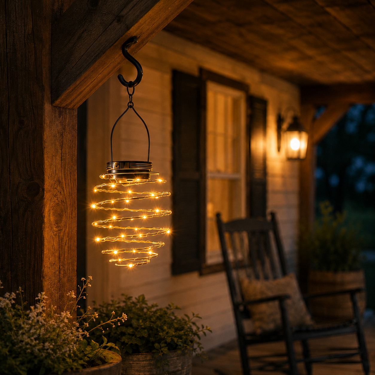 Solar Spiral Hanging Light