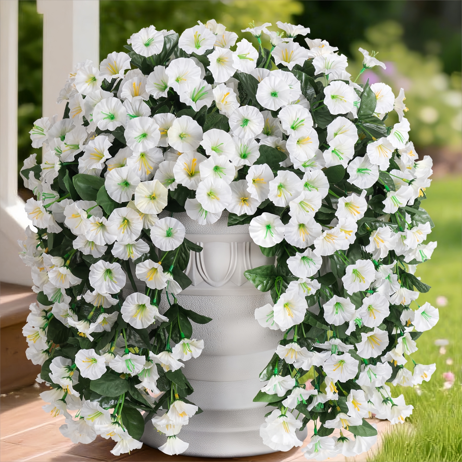 UV-Resistant Artificial Morning Glory Hanging Flowers