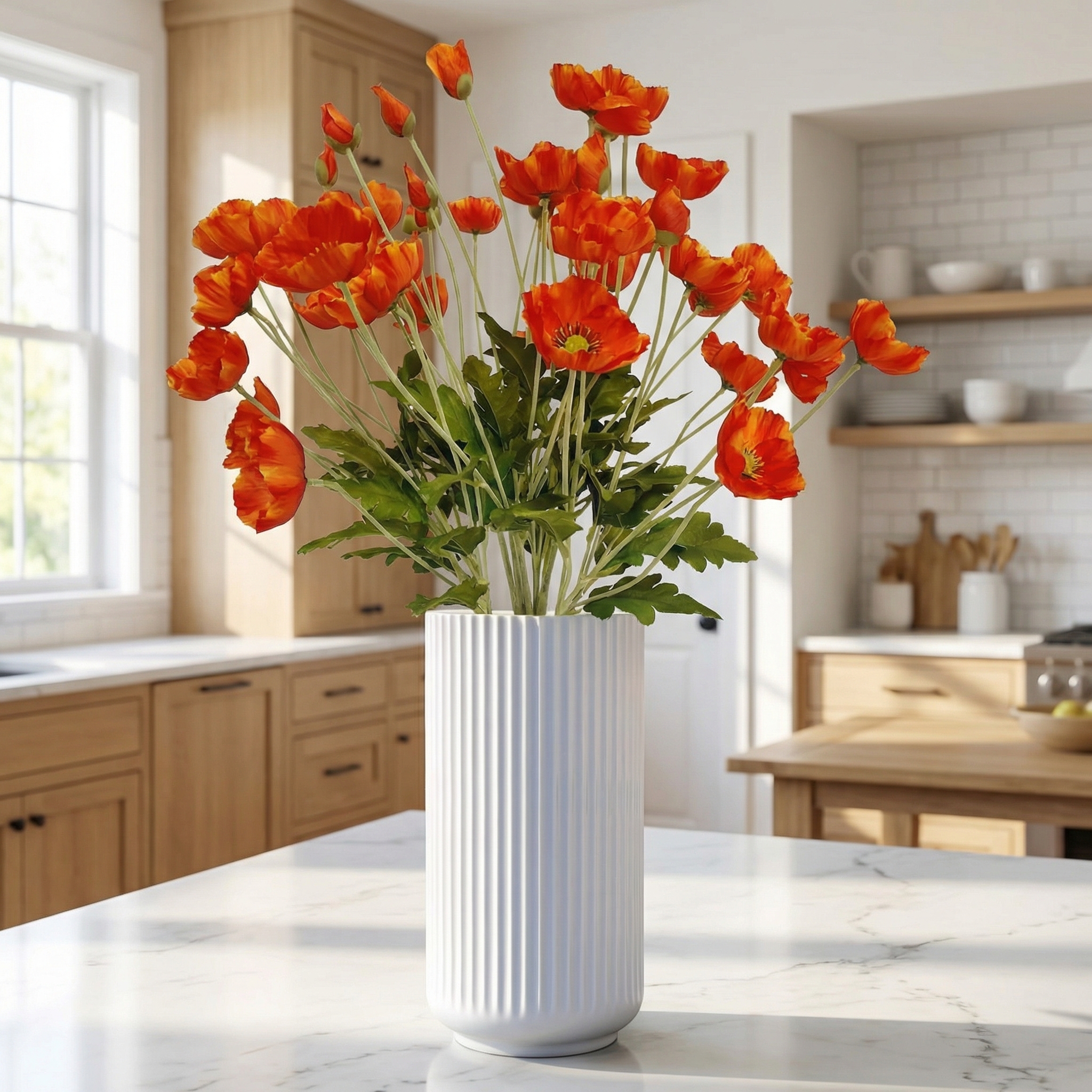 Lifelike Poppy Floral Arrangement