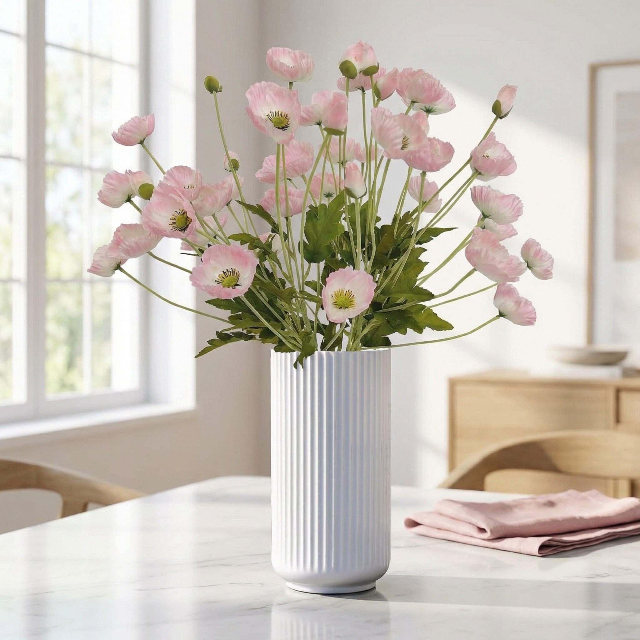 Lifelike Poppy Floral Arrangement