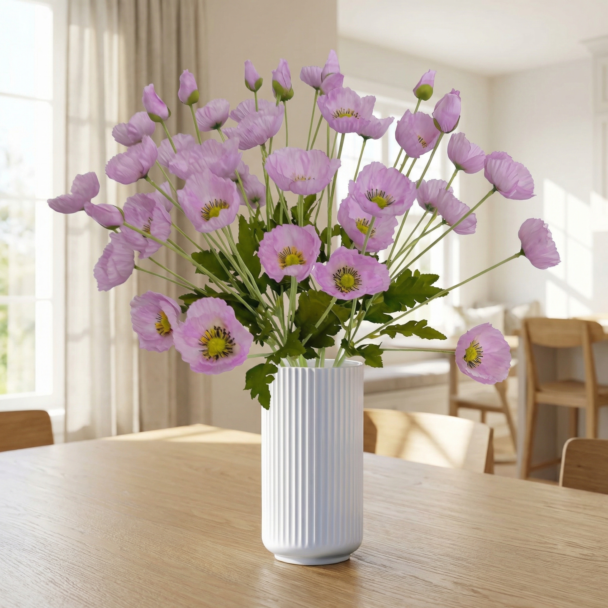 Lifelike Poppy Floral Arrangement