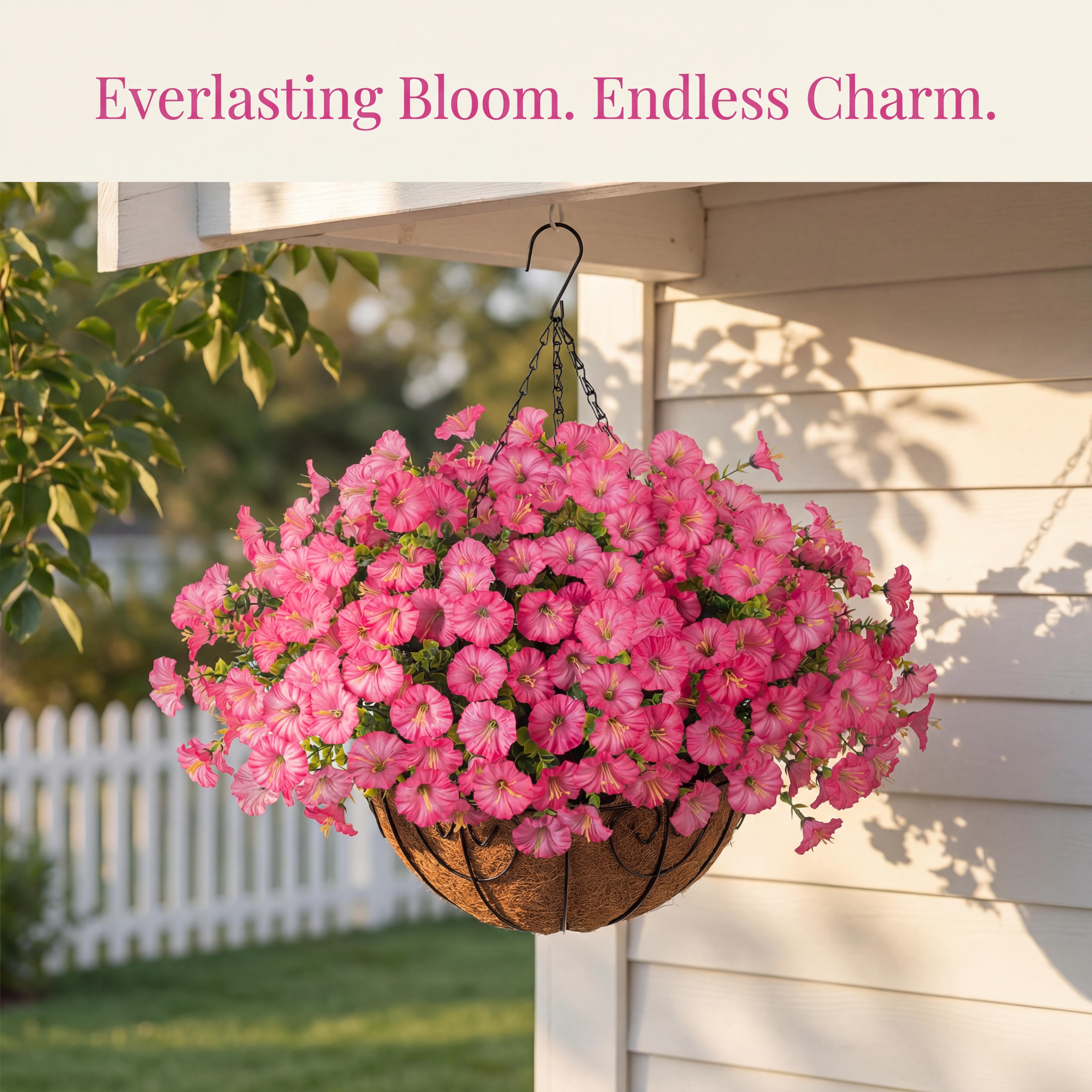 Full Bloom Hanging Morning Glory Basket