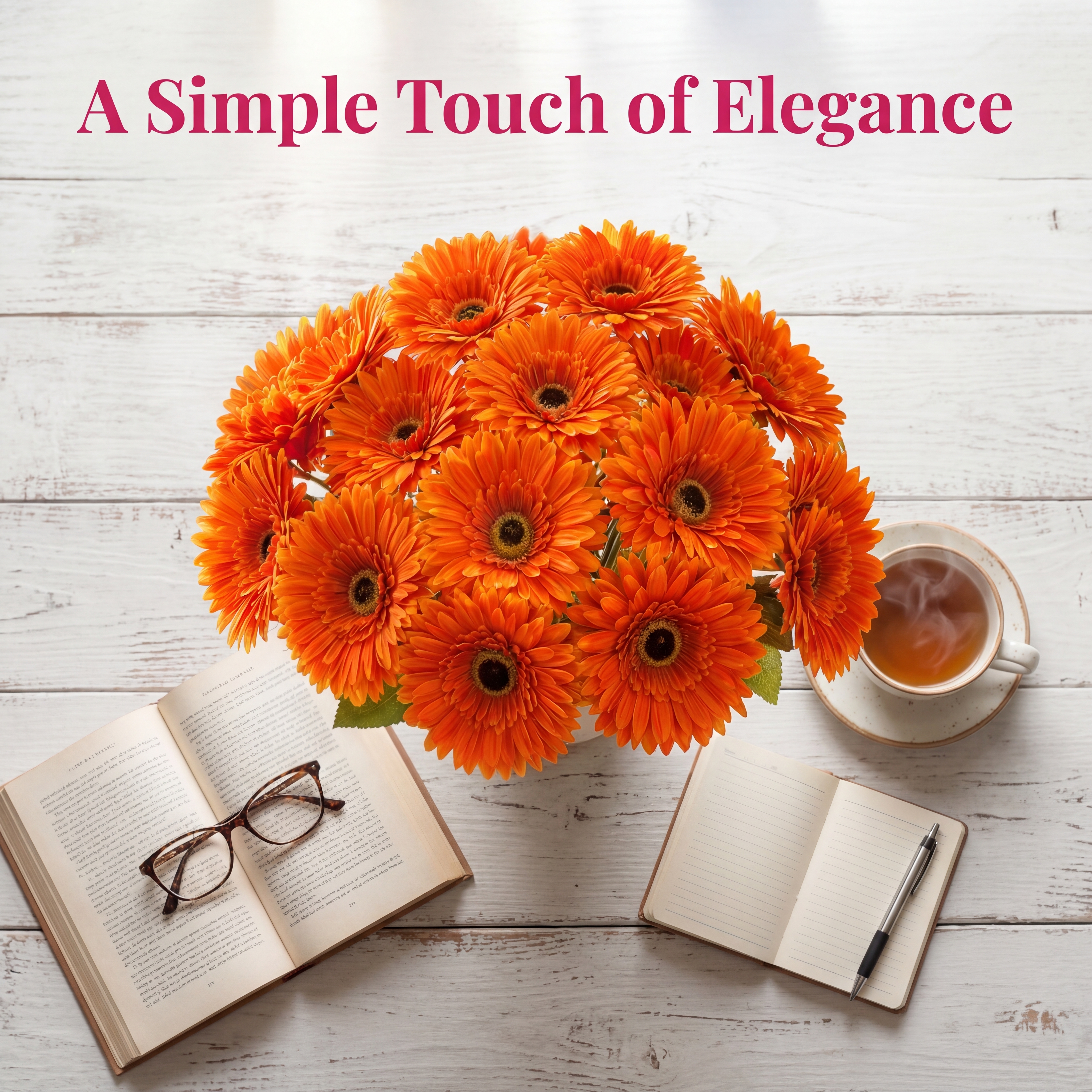 5-Piece Full Bloom Artificial Daisy Bouquet For Home Décor