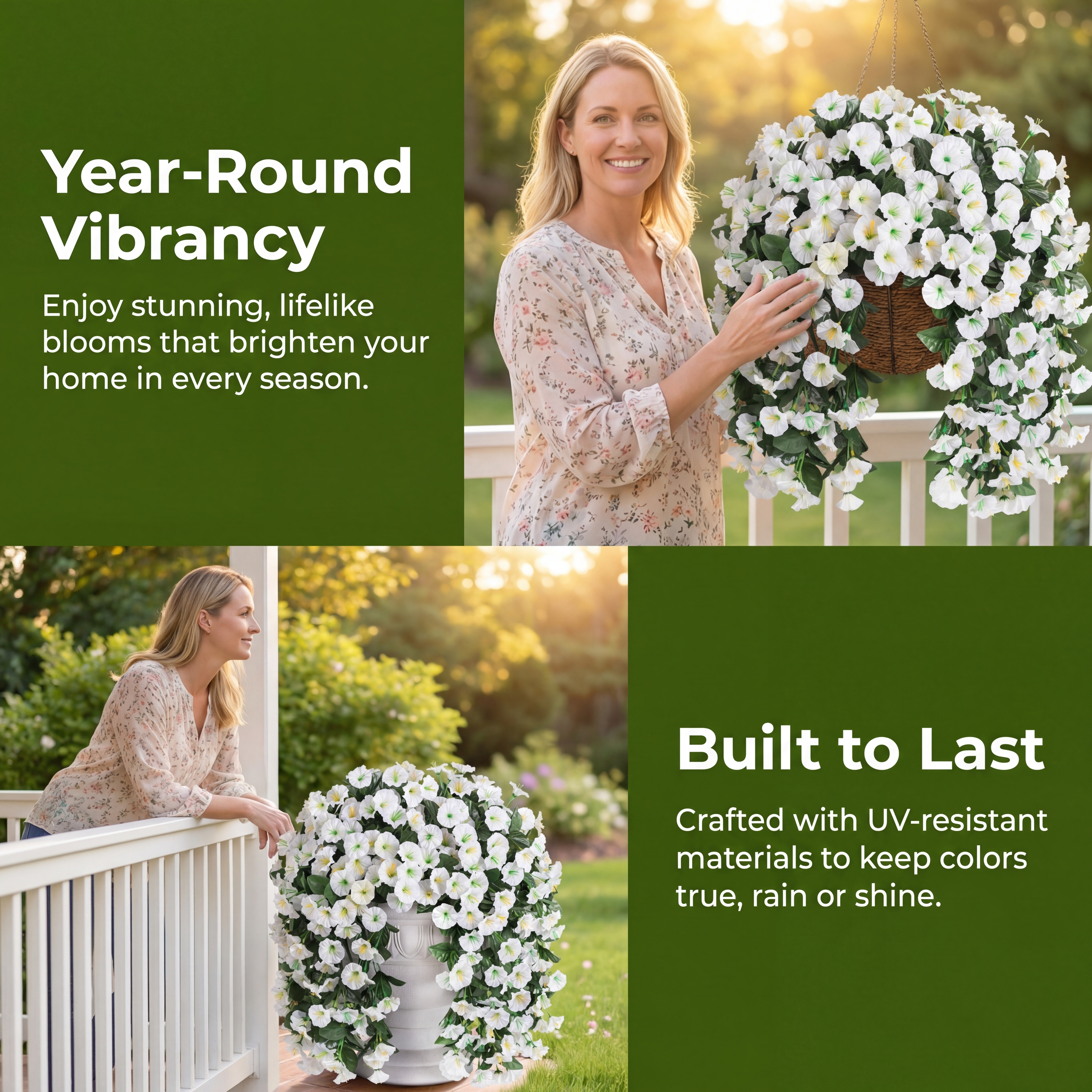 UV-Resistant Artificial Morning Glory Hanging Flowers