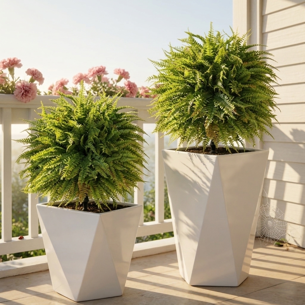 Artificial Fern Garden Stake for Outdoor Landscaping