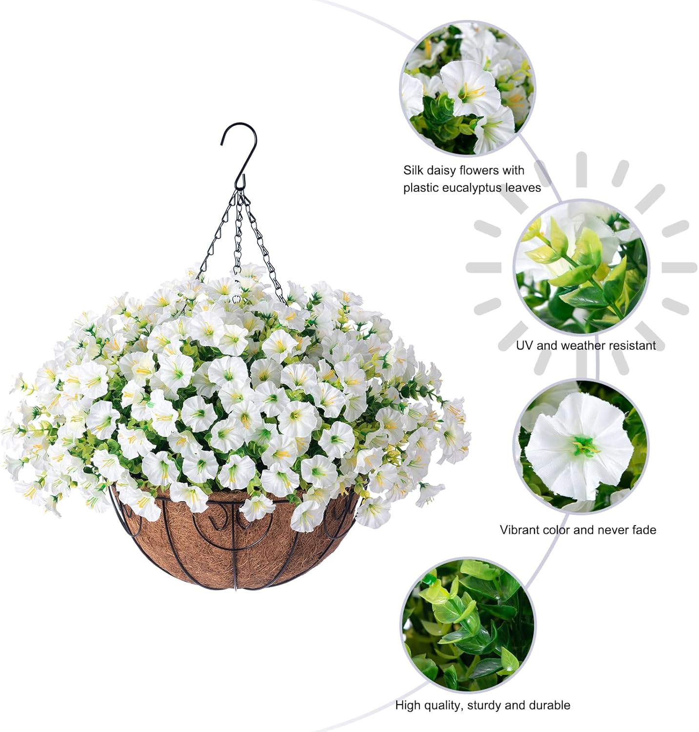 Full Bloom Hanging Morning Glory Basket
